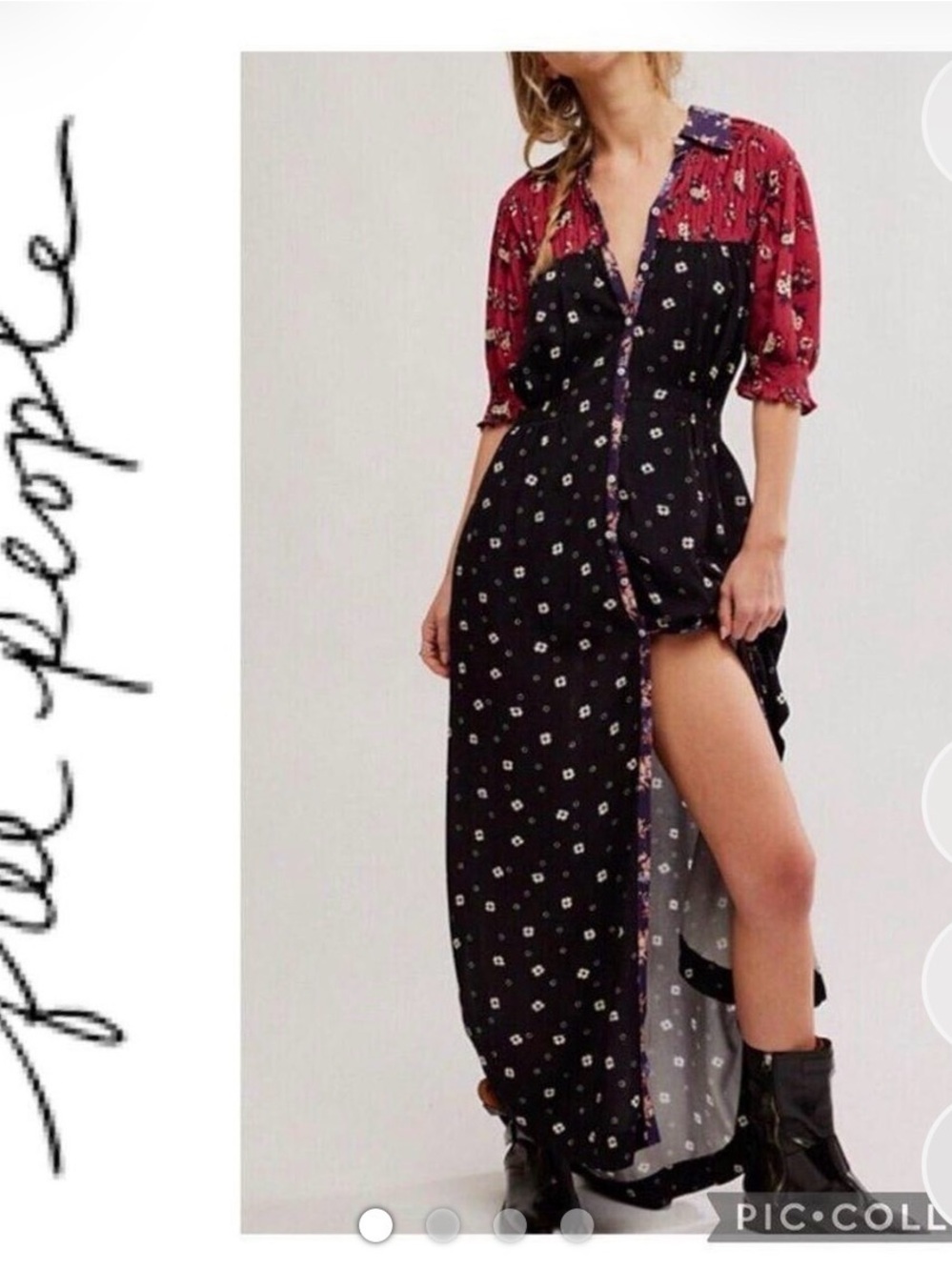 Free People - Floral Nora Midi Dress Sz M 8-10